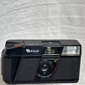 Fuji DL-200 Date Black Point Shoot Film Camera Untested Version 1 DX Pre-winding